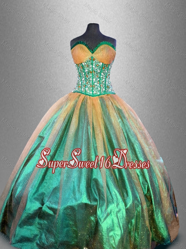 Discount Beaded Multi Color Quinceanera Gowns in Multi Color
