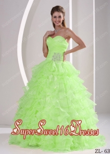 Sweetheart Appliques and Ruch 2013 Sweet 16 Dresses with Ruffles
