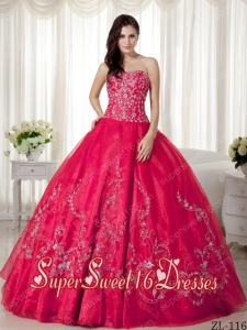 Sweetheart Ball Gown Organza Beading and Embroidery 2013 Sweet 16 Dresses