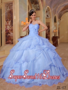 Ball Gown Sweetheart Custom Made Organza Beading Quinceanera Dress in Lilac
