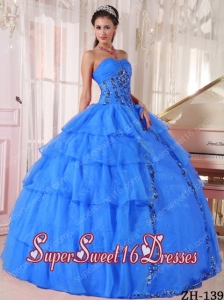 Ball Gown Sweetheart Organza Paillette Custom Made Sweet 16 Dresses