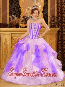 Multi-Color Ball Gown Sweetheart Floor-length Organza Appliques Elegant Sweet 16 Dresses