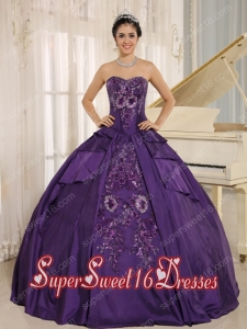 Beautiful Purple Embroidery With Plus Size For Sweet 16 DressesWith Sweetheart In 2013