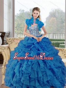 Remarkable Beading and Ruffles Sweetheart 15th Birthday Party Dresses for 2015