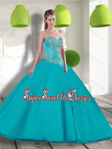 New Style Sweetheart 2015 Sweet 16 Dresses with Beading
