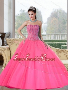 Modest Beading Strapless Sweet Sixteen Dresses for 2015