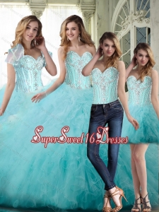 Classical Ball Gown Sweetheart Beading 2015 Quinceanera Dresses for Summer