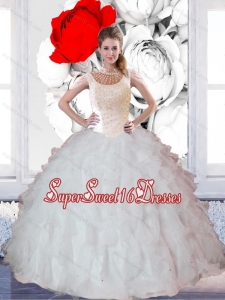 New Style Ball Gown Ruffles and Beaded Quinceanera Dresses for 2015 for Summer