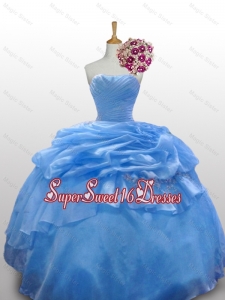 2015 Flirting Strapless Quinceanera Dresses with Paillette and Ruffled Layers