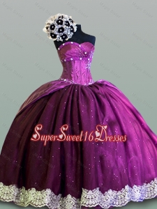 2015 Hot Sweetheart Quinceanera Dresses with Lace