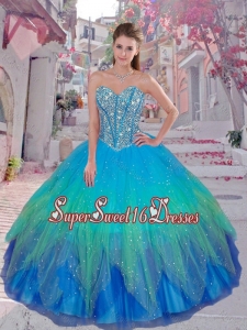 Discount Beaded Ball Gown Quinceanera Dresses for 2016 Winter