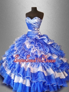 Gorgeous Beaded and Ruffles Quinceanera Gowns in Organza