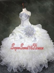 Latest Ruffled Layers Quinceanera Gowns with Beading and Sequins