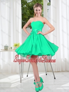 A Line Sweetheart Belt Quinceanera Dama Dresses for Party