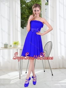 Short Strapless Quinceanera Dama Dresses for Wedding Party