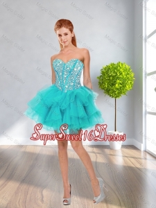 Latest Ball Gown Sweetheart Beaded Quinceanera Dama Dresses in Multi Color