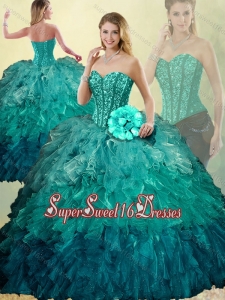 Pretty Sweetheart Detachable Quinceanera Dresses with Beading