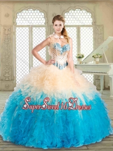 Lovely Floor Length Quinceanera Dresses with Beading and Ruffles