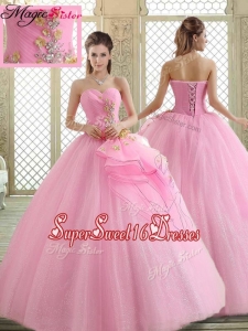 Discount Sweetheart Rose Pink Sweet Sixteen Dresses with Beading