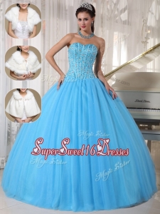 Romantic Beading Ball Gown Floor Length Quinceanera Dresses