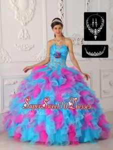 Perfect Multi Color Ball Gown Quinceanera Dresses with Appliques