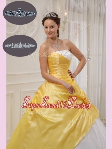 Fall Modern Ball Gown Strapless Quinceanera Dresses with Beading