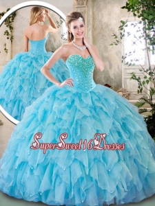 Simple Sweetheart Beading Sweet Sixteen Dresses for 2016