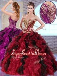 2016 Most Popular Sweetheart Simple Sweet Sixteen Dresseswith Appliques and Ruffles