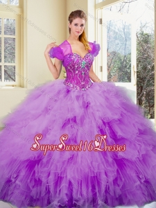 2016 Gorgeous Sweetheart Beading and Ruffles Quinceanera Dresses