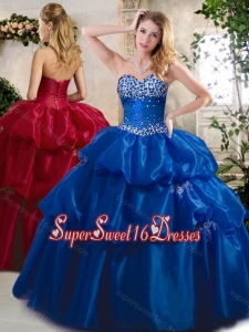 Lovely Ball Gown Sweet 16 Dresses with Beading and Pick Ups