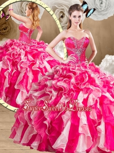 New Arrivals Sweetheart Multi Color Quinceanera Gowns with Ruffles