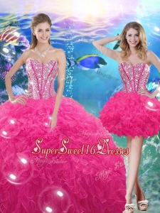Pretty Ball Gown Sweetheart Detachable Quinceanera Skirts with Beading