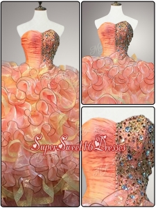 Multi Color In Stock Quinceanera Dresses with Beading and Ruffles