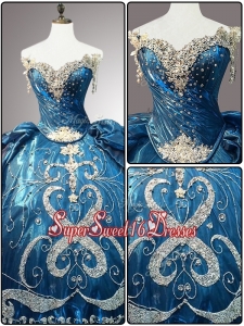 Sweetheart Beading Teal In Stock Quinceanera Dresses for 2016