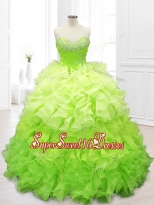 Ball Gown In Stock Sweet 16 Dresses with Beading and Ruffles