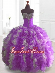 In Stock Multi Color Sweet 16 Dresses with Beading and Ruffles