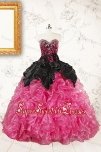Trendy Multi Color Ball Gown Ruffled Quinceanera Dress