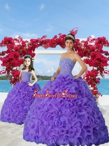 Affordable Lavender Princesita Dress with Beading and Ruffles for 2015