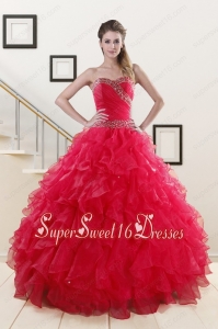 2015 The Super Hot Sweetheart Sweet 16 Dresses with Ruffles