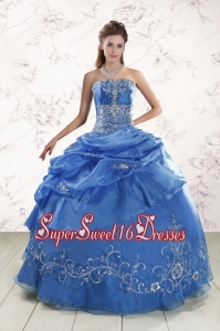 Exclusive Appliques Strapless Quinceanera Dresses for 2015