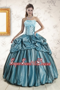 Elegant Strapless Pick Ups Quinceanera Dresses for 2015