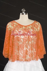 Elegant Orange Beading Lace Wraps for 2014