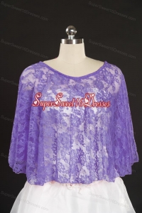 Lavender Hot Sale 2014 Wraps with Beading Lace