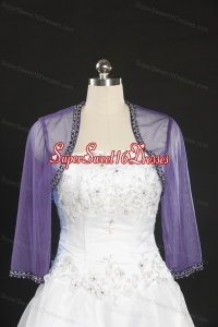 2014 Lavender Long Sleeves Wraps with Beading