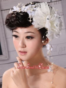 Pure Tulle and Chiffon With Imitation Pearls Fascinators