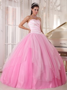Perfect Pink Sweet 16 Quinceanera Dress Sweetheart Tulle Beading Ball Gown