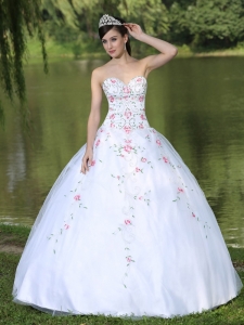 Sweetheart Organza Sweet 16 Dress For Sweet 16 With Appliques Decorate