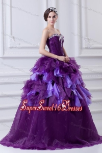 2014 Beading Multi-color Sweetheart Ball Gown Quinceanera Dress with ...