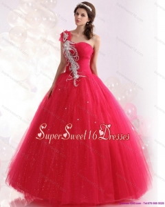 The Super Hot One Shoulder Dresses for a Quinceanera with Beading for 2015