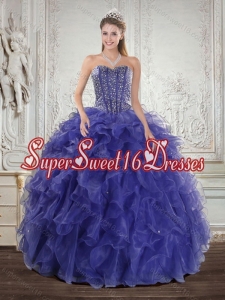 Modest Quince Dresses with Beading and Ruffles for 2015